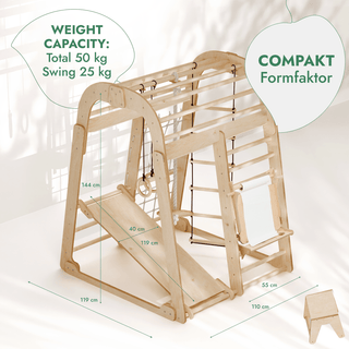Indoor Playground for Children - 7in1 Playground + Swings Set + Slide Board + Art Set