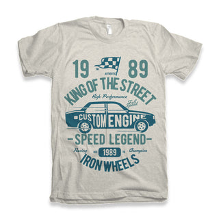 King Of The Street Men's Bamboo Viscose/Organic Cotton Short Sleeve Graphic T-Shirt