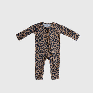 Bamboo Zip Pajamas | Leopard