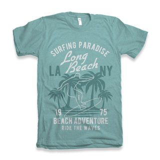 Long Beach Men's Bamboo Viscose/Organic Cotton Short Sleeve Graphic T-Shirt