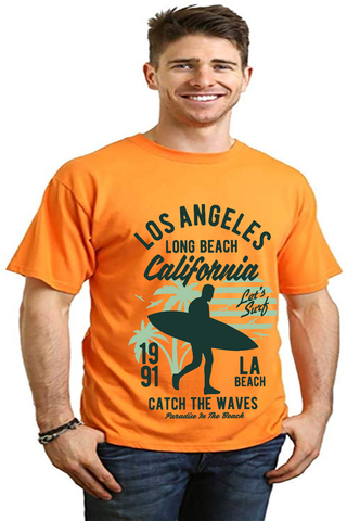 Los Angeles Men's Bamboo Viscose/Organic Cotton Short Sleeve Graphic T-Shirt