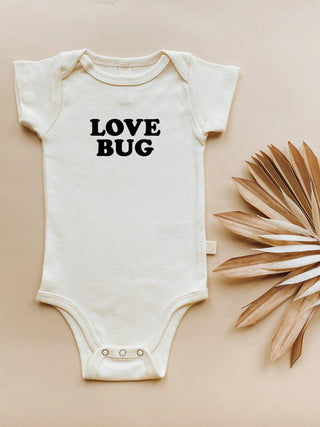 Love Bug Organic Cotton Short Sleeve Baby Bodysuit