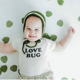 Love Bug Organic Cotton Short Sleeve Baby Bodysuit
