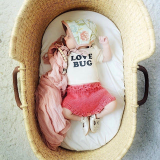 Love Bug Organic Cotton Short Sleeve Baby Bodysuit