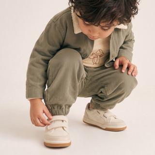 Organic Twill Joggers Pants - Olive