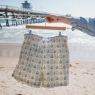 Men's Board Short | Marigold Check