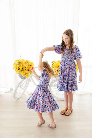 Darling Daisies Smocked Ruffle Dress