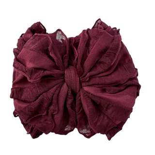 Ruffled Headband | Maroon