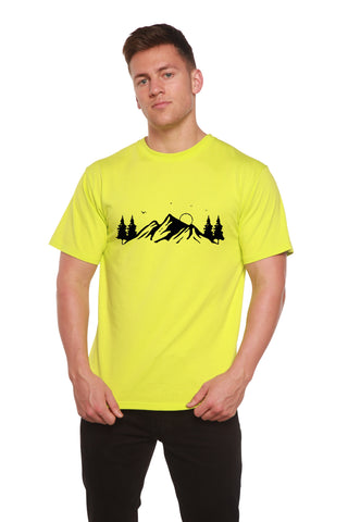 Men's Bamboo Viscose/Organic Cotton Short Sleeve T-Shirt with Print Mauna Kea