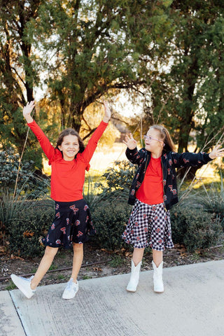 Texas Tech Plaid Raider Red Twirl Skort