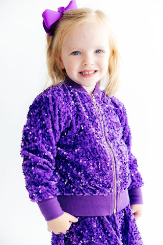 Purple Velvet Sequin Jacket