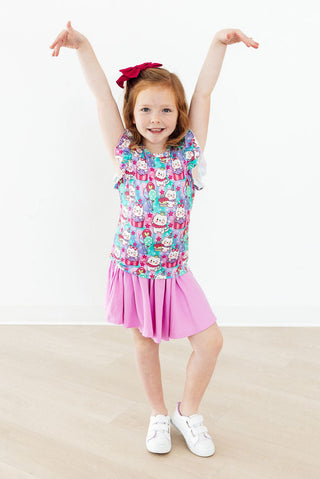 Time To Purr-ty S/S Ruffle Tee