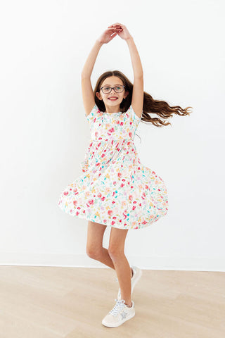 Painted Posies S/S Pocket Twirl Dress