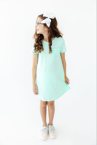 Pastel Green T-Shirt Dress