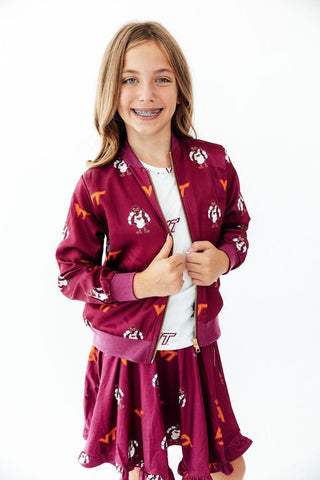 Virginia Tech Maroon Hokie Satin Jacket