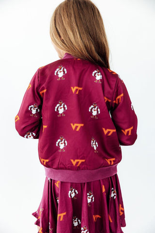 Virginia Tech Maroon Hokie Satin Jacket