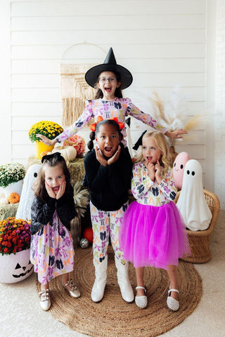 Tied with a Boo L/S Tutu Dress