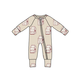 Bamboo Zip Pajamas | Milk