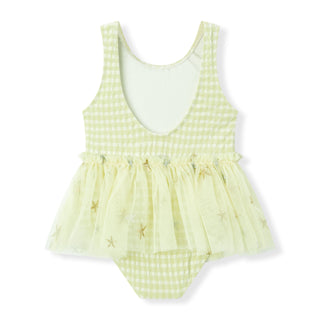 Green Gingham Ballet Skirt Swimsuit
