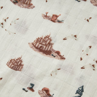 Sandcastle Mini Lovey Two-Layer Muslin Security Blanket