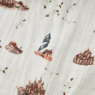 Sandcastle Organic Cotton Muslin Swaddle Blanket
