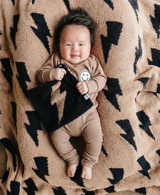 Lightning Bolt Plush Lovey | Mocha