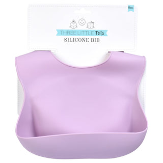 Lilac Silicone Bib with Crumb Catcher