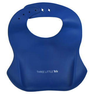 Sailor Blue Silicone Bib with Crumb Catcher