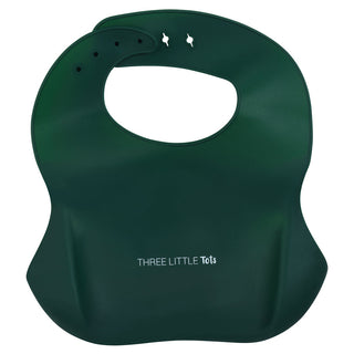Forrest Green Silicone Bib with Crumb Catcher
