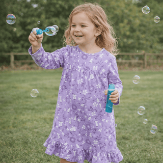 Mushroom Floral Boho Dress