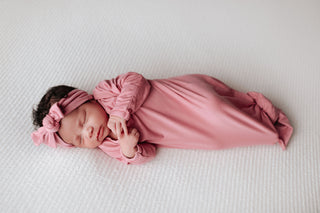 Rose Knotted Newborn Baby Gown