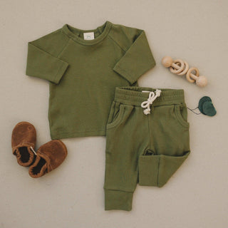 Organic Cotton Ribbed 2pc Set - more colors