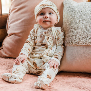 Grey Melange Luxe Solid Ruffle Footed Romper