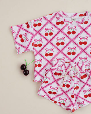Shorts Set | Cherry Bow