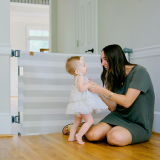 Crypton® Fabric Baby & Pet Safety Gate – Stylish, Stain-Resistant, PFAS-Free