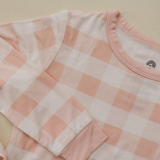 Pink Gingham 2pc Bamboo Pajamas