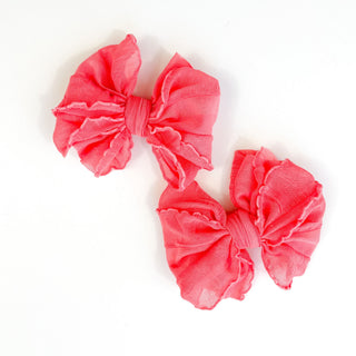 Pink Grapefruit | Ruffled Hair Clip