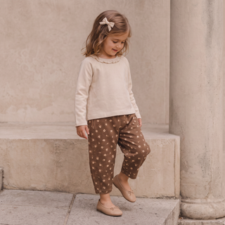 Organic Twill Barrel Pants - Primrose