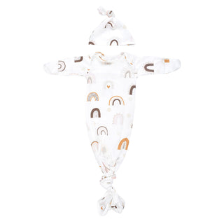 Rainbow Newborn Knotted Baby Gown