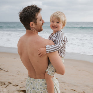Child Rash Guard | Olive Stripe