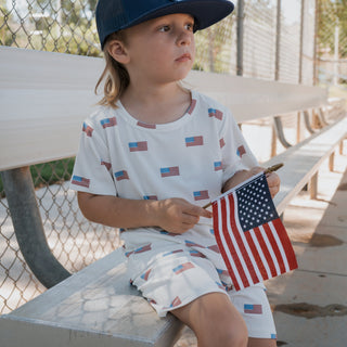 Bamboo Short Set | Americana Ribbed