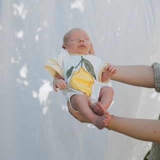Short Sleeve Romper | Lemon