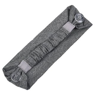 Heather Gray Savior Headbands With Buttons for Masks