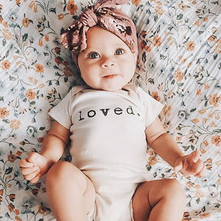 Loved. Organic Cotton Short Sleeve Baby Bodysuit