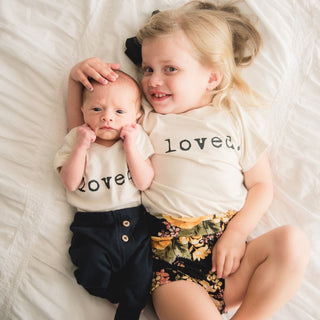 Loved. Organic Cotton Short Sleeve Baby Bodysuit