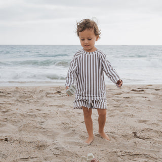 Child Board Short | Olive Stripe