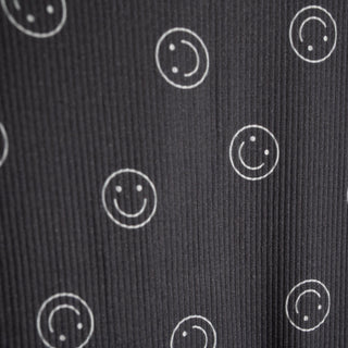 Women's Boxy Tee Lounge Set | Smiley Ribbed