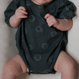 Short Sleeve Romper | Smiley
