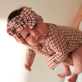 Long Sleeve Bamboo Snapsuit | Window Pane