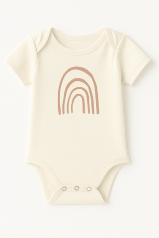 Rainbow Clay Organic Cotton Short Sleeve Baby Bodysuit